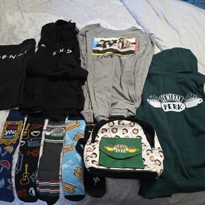 FRIENDS shirts, hoodie, socks, backpack